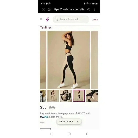 Tan Lines full‎ length color block leggings size x - Picture 2 of 5